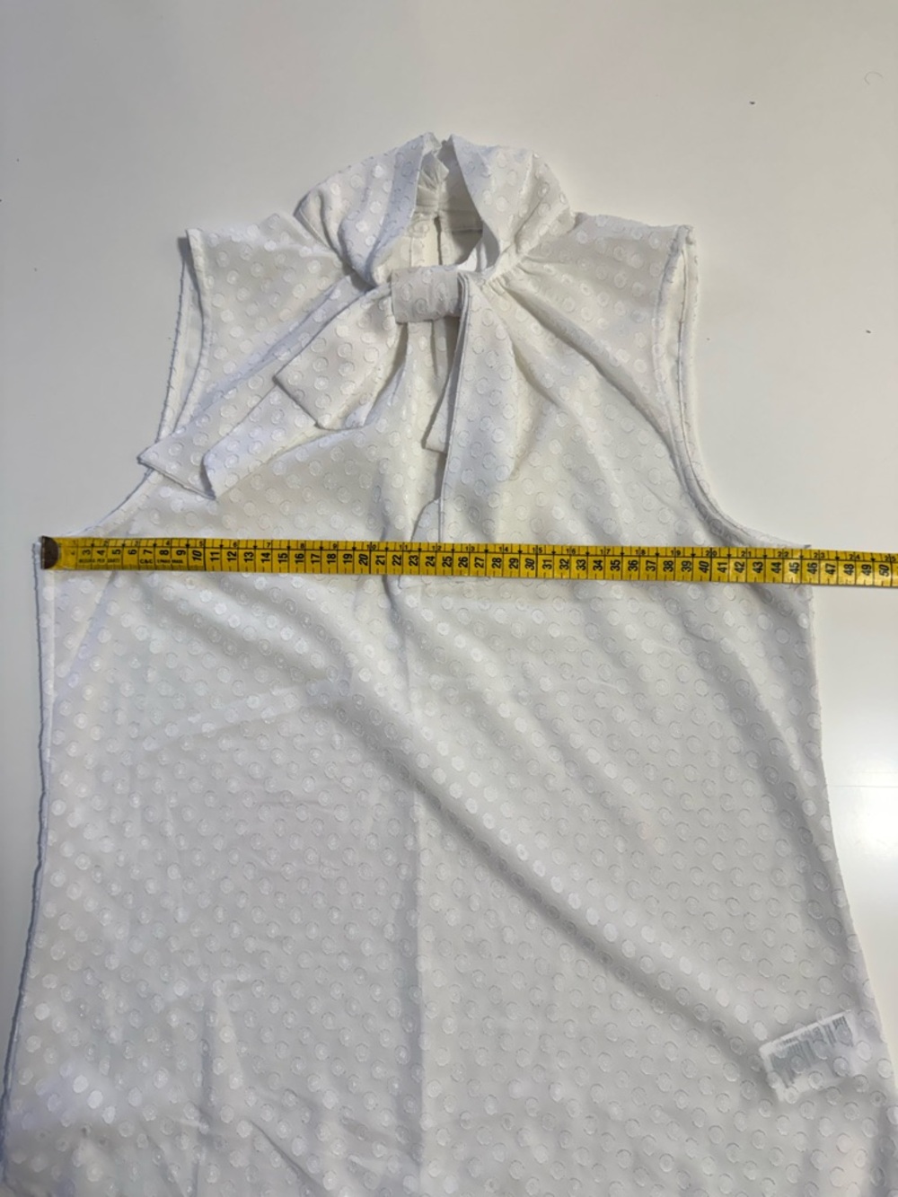 H&M White Sleeveless Bow-Neck Camisole - Picture 8 of 9